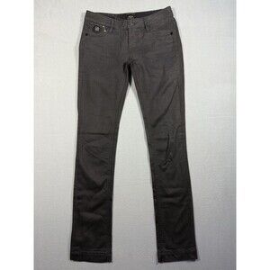 RA RE Rag Recycled Jeans Black Gray Wash Made in Italy Zip Pocket Sz 28